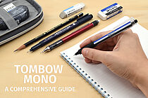 Tombow Mono 57308 Zero Eraser Refill, 2.5 x 5 mm Rectangle, Tube of 2  Erasers