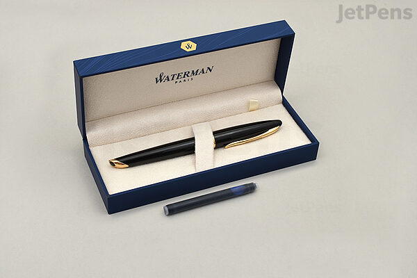 Slagschip Pelagisch wang Waterman Carene Fountain Pen - Black with Gold Trim - 18k Medium Nib |  JetPens