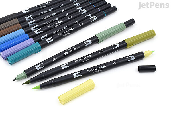 Dual Brush Pen Art Markers 10-Pack, Landscape, Brush Markers