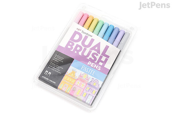 kogel toeter Marxistisch Tombow Dual Brush Pen - 10 Pen Set - Pastel | JetPens