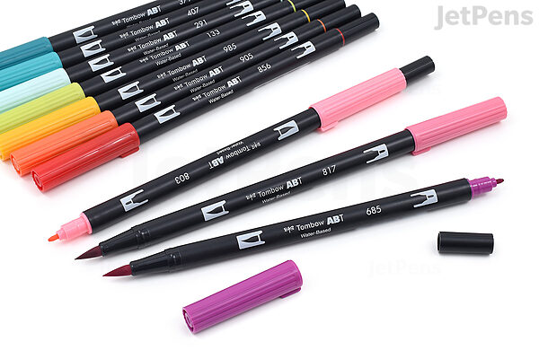 Tombow 72335 Dual Brush Pen Art Markers, Lettering Favorites, 10-Pack +  Free Dual Brush Pen