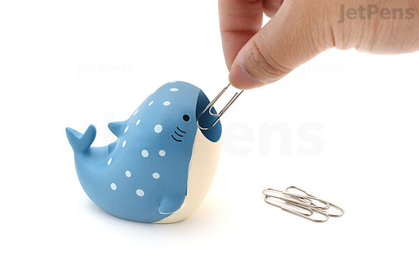 Magnetic paper clip holder blue whale
