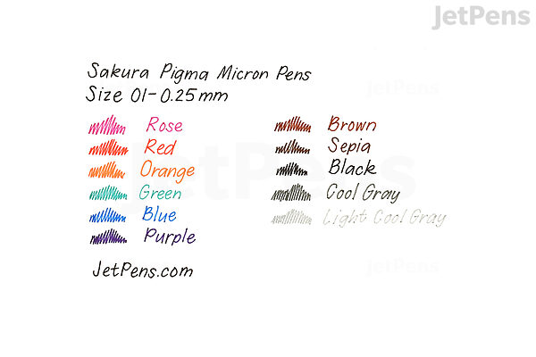 Sakura Pigma Micron Pen - Size 01 - 0.25 mm - Black