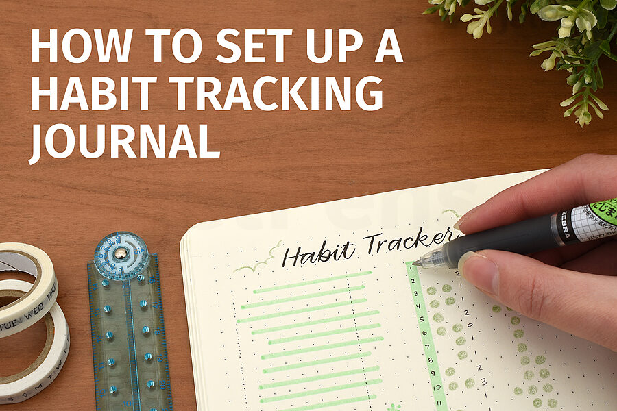 Tracker Journal Stencil Bookmark, Notebooks Habit Tracking Stencil