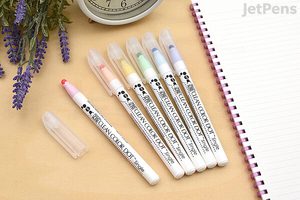 Kuretake Clean Color Dot Twin Tip - Assorted 6-Pack – Ink+Volt