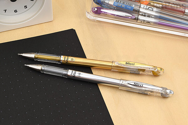 3 Colors Gel Pen Set - White, Gold and Silver 0.8 mm Nibs Gel Ink