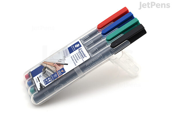 Staedtler Lumocolor Black Medium Permanent Marker Pens Pack of 5 Waterproof  Smudge Resistant Quick Dry CD DVD OHP