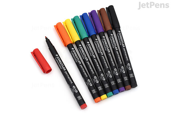 Staedtler® Mars® Lumocolor® Permanent Markers, Broad, 80% Recycled,  Assorted Colors, Pack Of 8