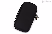 Black Kamio Japan SEPA pen case with a zippered closure, shown against a white background.