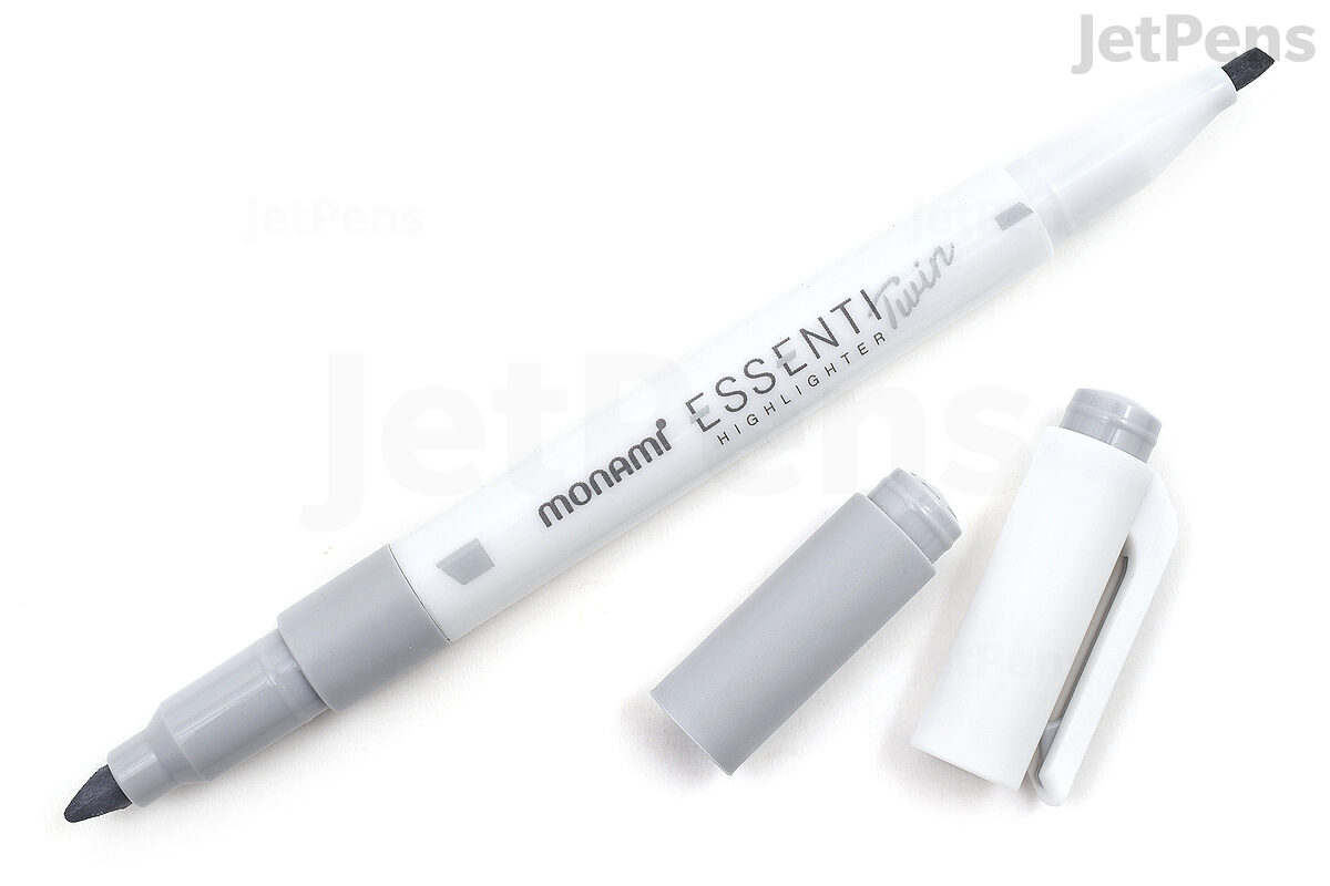 Monami Essenti Twin Highlighter - 4 mm / 2 mm - Cool Gray