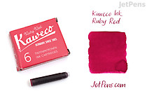 Kaweco Ruby Red Ink - 6 Cartridges | JetPens
