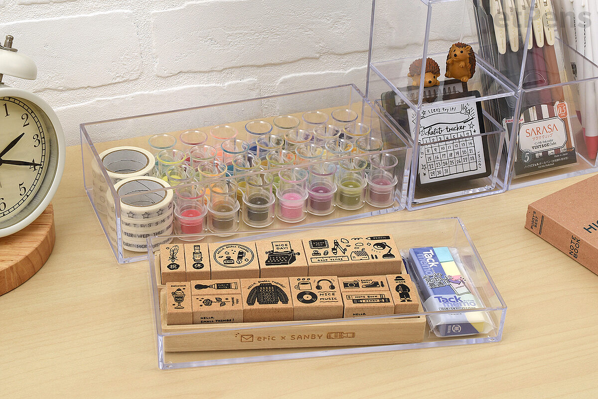 Outus Washi Tape Organizer Sticker Storage Bead Crafts Box Clear