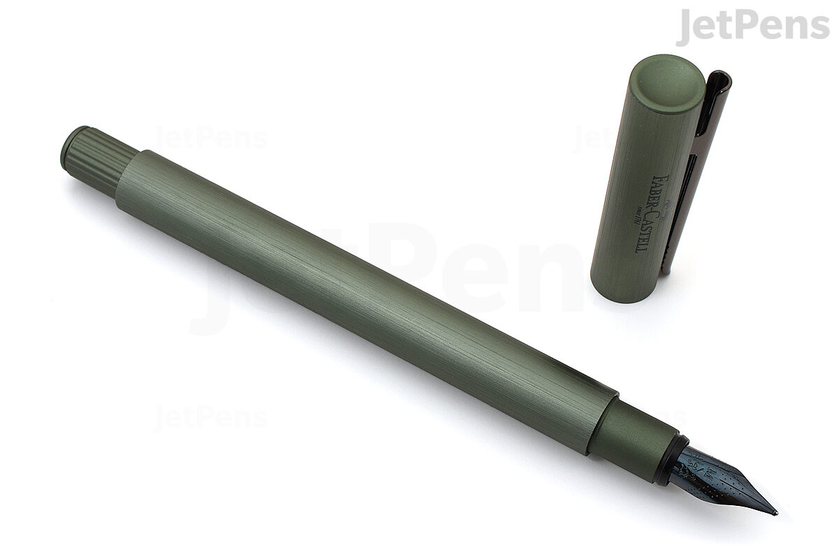 Faber-Castell Permanent Marker Pen - Fine Nib - Green - Pack of 3