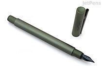 Faber-Castell NEO Slim Fountain Pen - Brushed Aluminum Olive Green - Extra Fine - FABER-CASTELL 146152