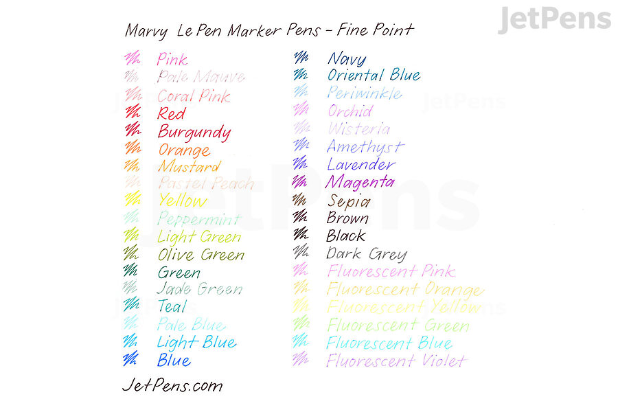 Marvy Le Pen Marker Pen Writing Sample