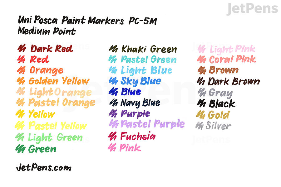 Uni Posca Paint Markers Writing Sample