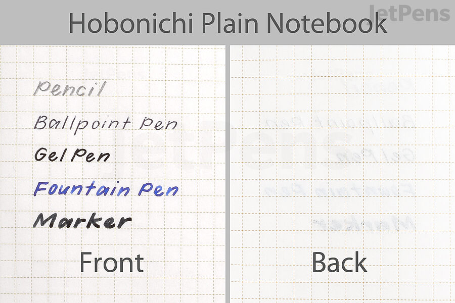 Hobonichi Plain Notebook writing sample.