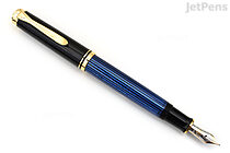 Pelikan Souverän M400 Fountain Pen - Black / Blue - 14k Medium Nib - PELIKAN 994947