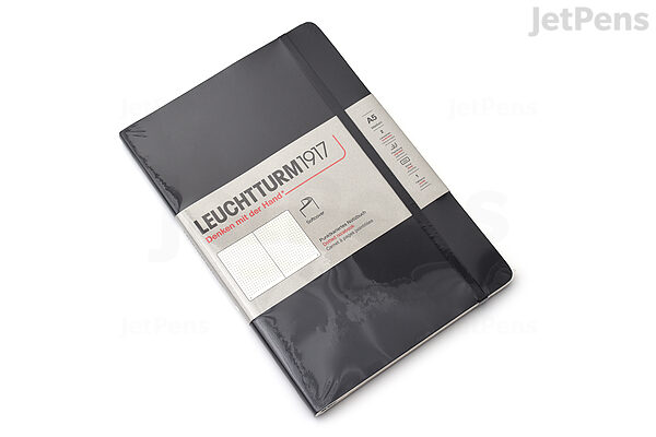 LEUCHTTURM1917 - Notebook Softcover Medium A5-123 Numbered Pages for  Writing and Journaling (Dotted, Black)