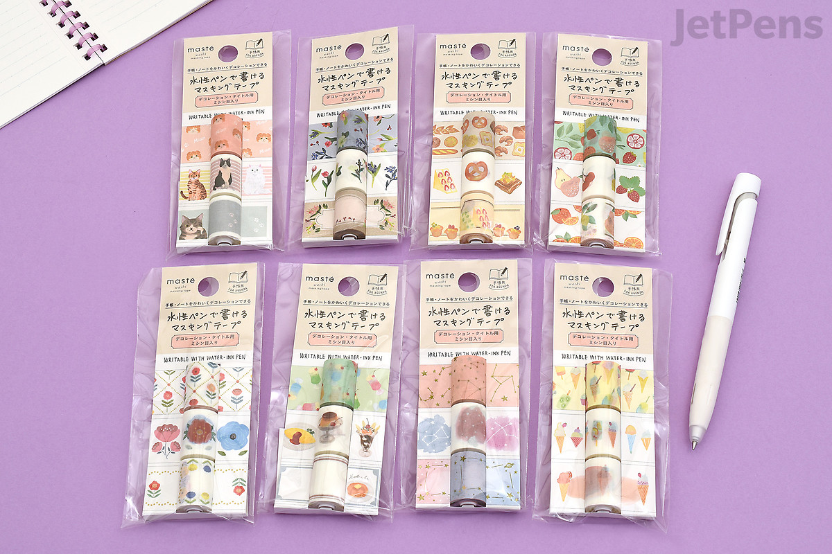 Mark S Maste Perforated Writable Washi Tape Title Flower 1 21 Mm X 2 M Pack Of 3 Jetpens Mark S Maste Perforated Writable Washi Tape Title Flower 1 21 Mm X 2 M Pack Of 3 Jetpens