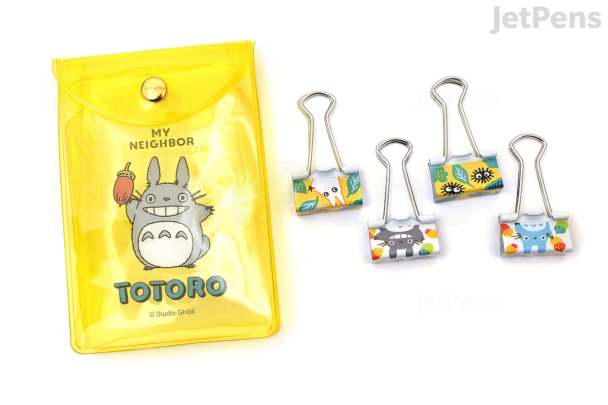 Movic My Neighbor Totoro - Binder Clip - Yellow - Pack of 4