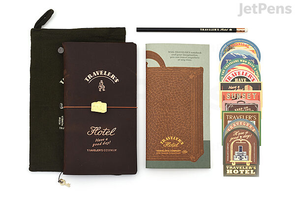 TRAVELER'S COMPANY TRAVELER'S notebook Limited Edition Set - Regular Size - Hotel (Brown Leather) - TRAVELER'S 15277006