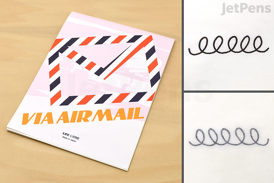 Life Airmail Letter Pads and Envelopes embrace the nostalgia of crinkly onionskin pages and envelopes striped with red and blue details.