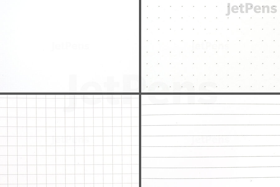 Fountain pen paper comes in a range of sheet styles, like lined, dot grid, graph, and blank.