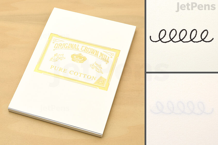Original Crown Mill Pure Cotton stationery is made from 100% pure cotton. It has a soft, plush texture that is smooth yet tactile.