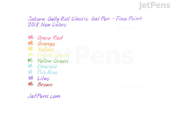  Sakura Gelly Roll Classic Gel Pen - Fine - 0.6 mm - Original  Colors - 7 Color Bundle