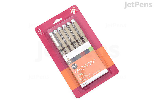 Sakura Pigma Micron Pen Set, 6-Colors, .45mm, Heritage Earth Colors 