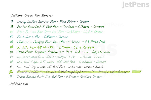 JetPens Green Pen Sampler