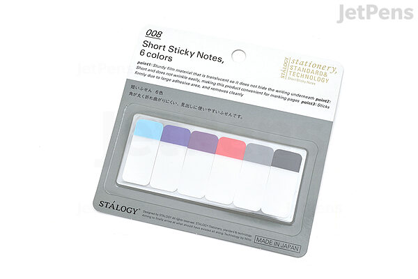 Stalogy Thin Sticky Notes - 12 Colors