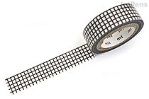mt Patterns Washi Tape - Grid - Black - 15 mm x 7 m - MT MT01D400R