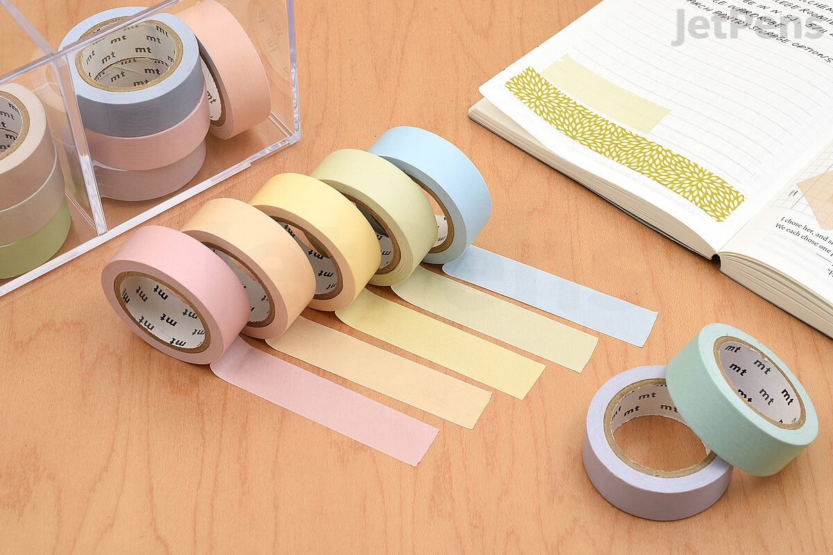mt Solids Washi Tape - Pastel Carrot - 15 mm x 7 m