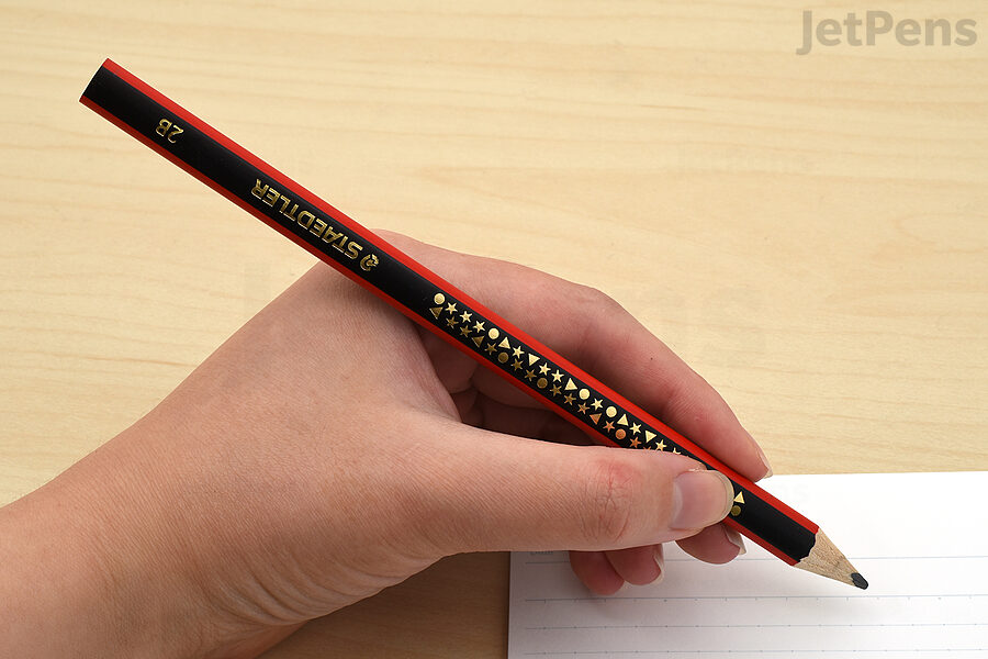 The Staedtler Triplus Jumbo Pencil is larger than typical pencils, which is more comfortable and reduces cramps.