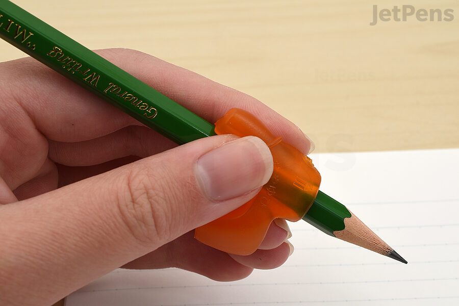 The Tombow Yo-i Left-Handed Pencil Grip Aid helps keep your hand in the proper tripod grip.
