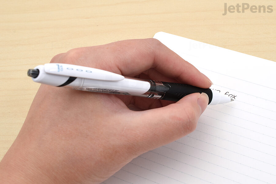Underwriting keeps the hand below the writing line and is the optimal writing position.