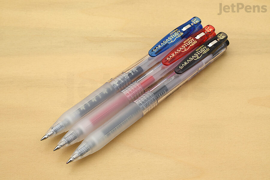 The Zebra Sarasa Study Gel Pen has a refill with gradation marks that show you how much ink has been used.