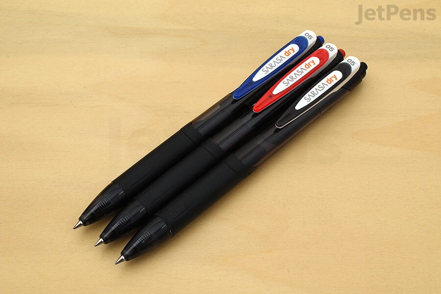 The Zebra Sarasa Dry Gel Pen dries 85% faster than typical gel inks.