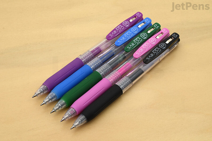 The Zebra Sarasa Clip Standard Gel Pen comes in plenty of tip sizes and color options.