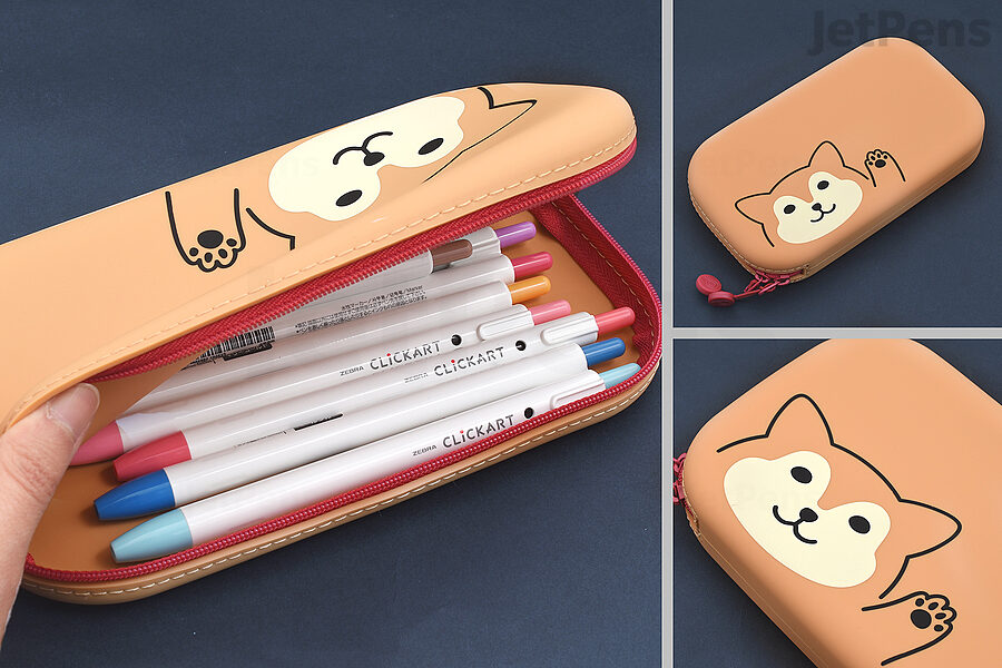 The Lihit Lab Smart Fit PuniLabo Zipper Pouch features a cute animal design.