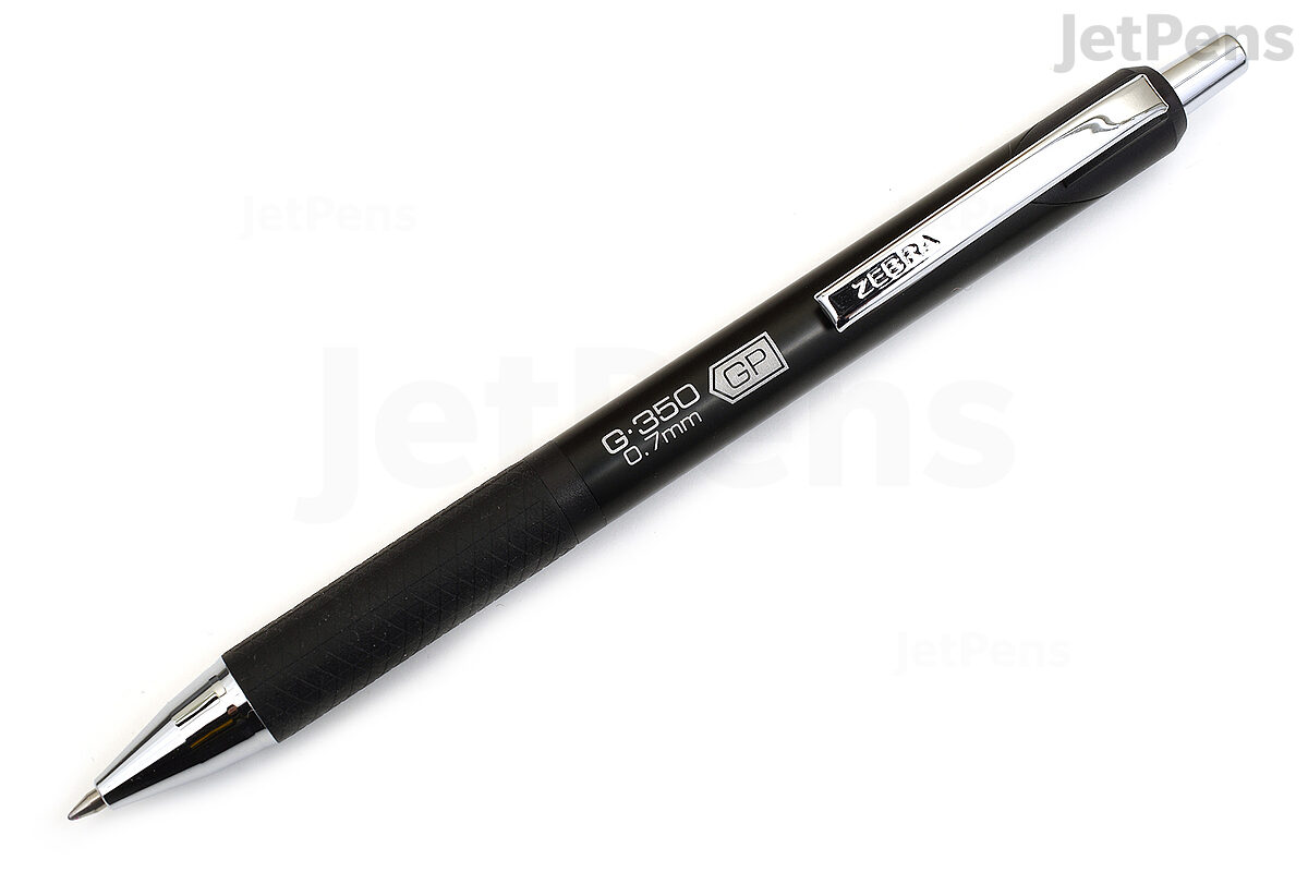 Zebra Pen G-450 Retractable Gel Pen, Black Barrel, Medium Point, 0.7 mm, 1-Pack