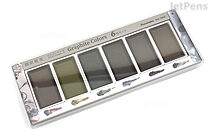 Kuretake Gansai Tambi Watercolor Palette - Graphite Colors - 6 Color Set - KURETAKE MC20GR/6V