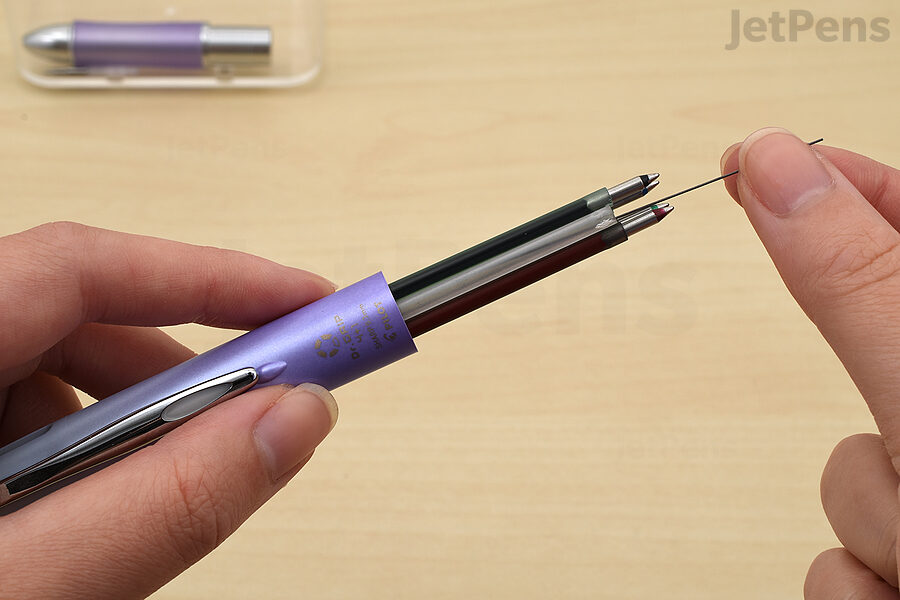 Add a fresh piece of lead to the pencil.