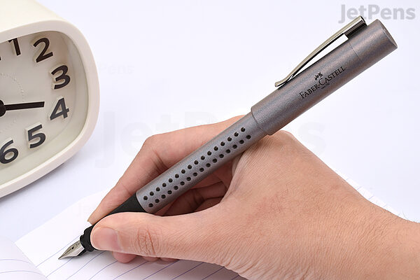 Faber-Castell Grip Glam Fountain Pen, Silver Fine