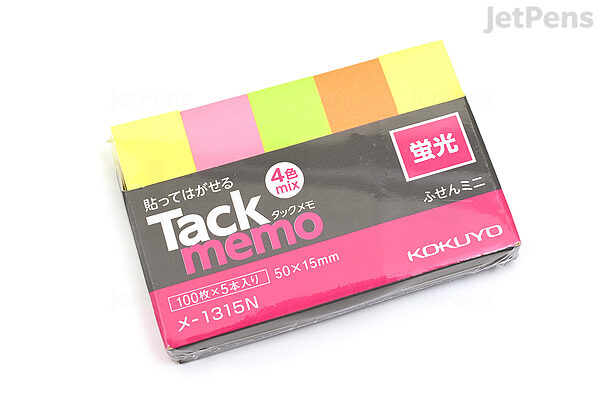 Drik Hejse vedvarende ressource Kokuyo Tack Memo N Sticky Notes - Mini - 5.0 cm x 1.5 cm - 4 Bright Colors  | JetPens