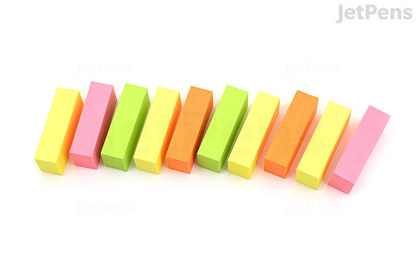 Kokuyo Tack Memo N Sticky Notes - Super Mini Slim - 2.5 cm x 0.7 cm - 4 Bright Colors