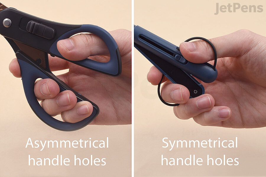 How comfortable a pair of scissors is depends on the size and material of its handles.