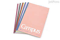 Kokuyo Campus Notebook - Semi B5 - Dotted 7 mm Rule -  Pack of 5 Smoky Pastel Colors - Limited Edition - KOKUYO 3CATN-L33X5